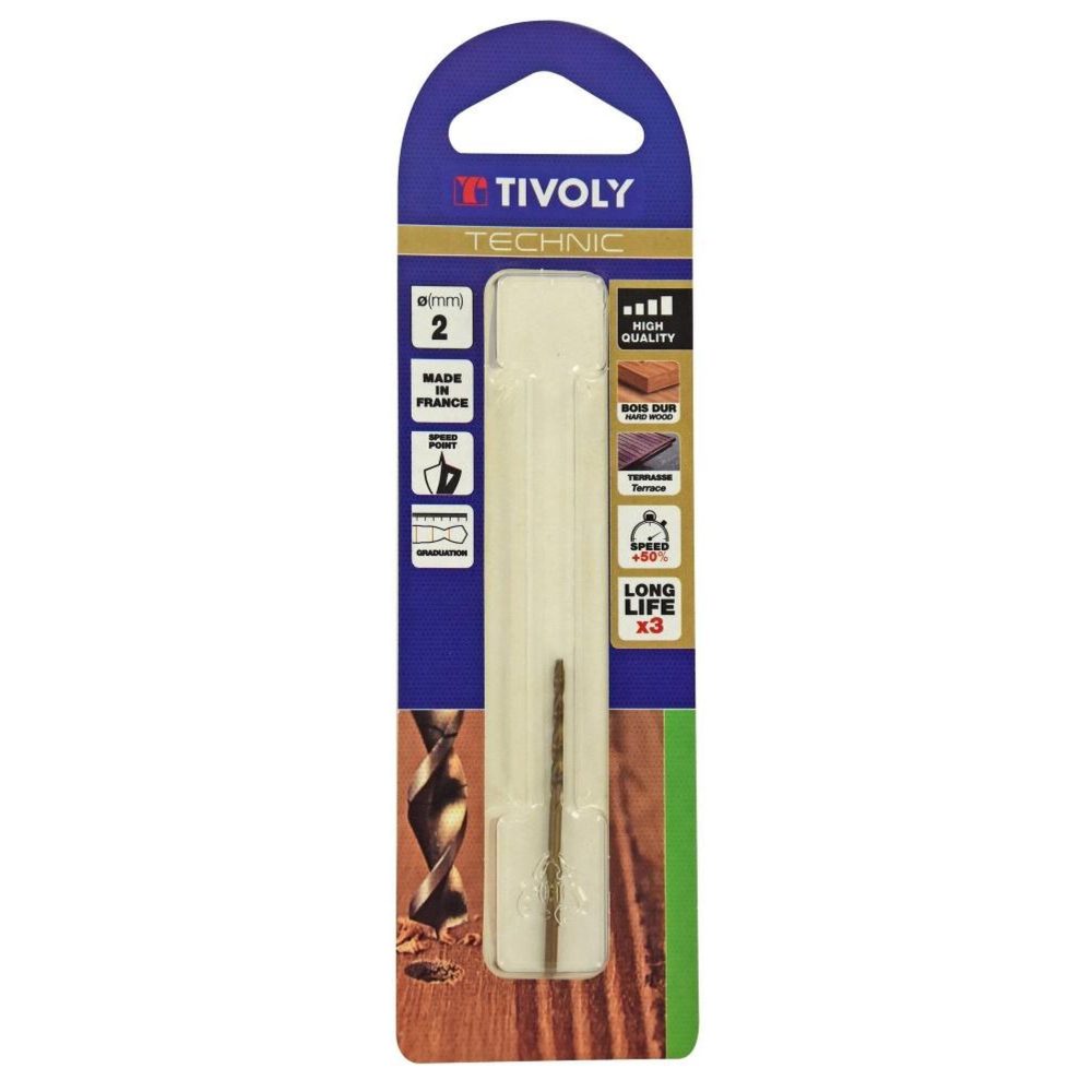 TIVOLY Foret hélicoïdaux pour bois TIVOLY, diam. 2 x 16 cm – 16 cm 1 pc