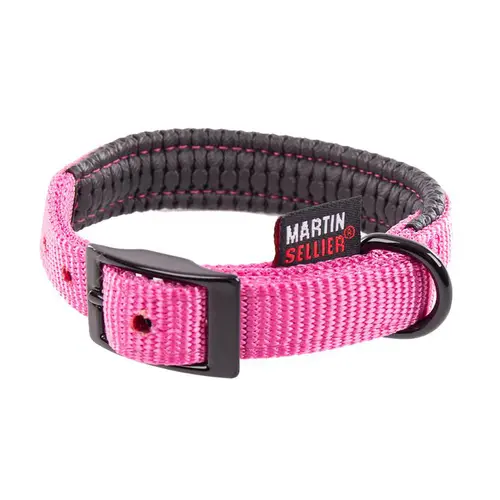 Pour un extérieur à votre image：Collier droit Confort pour chien coloris rose - 2,5x55 cm