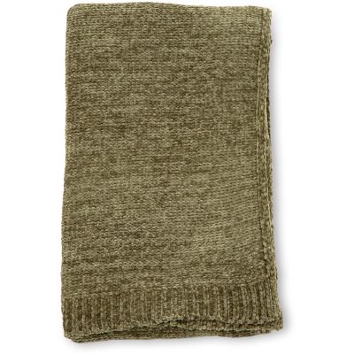 Jeté de canapé en polyester chenille Ally 170 x 130 cm (Vert)