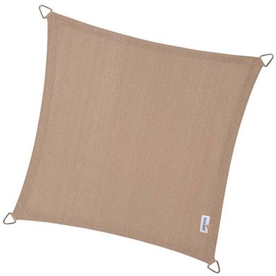 Voile d'ombrage carrée Coolfit sable (5 x 5 m)