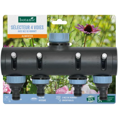Un essentiel du jardin：Sélecteur 4 voies avec nez de robinet botanic® - Ø 20 x 27 mm