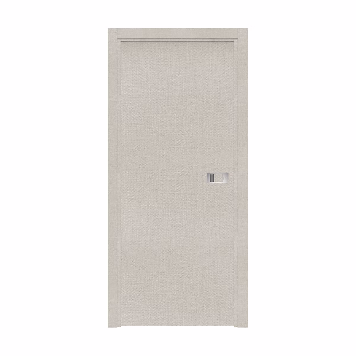 Bloc – porte Miro avec poignée Exclusive grise, H.204 x l.63 cm, aspect textile opale, Reivilo