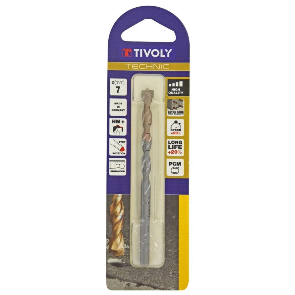 TIVOLY Foret à béton TIVOLY, diam. 7 x 16 cm