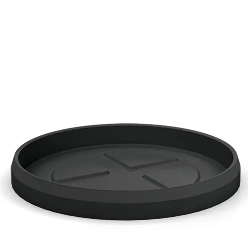 Les essentiels du jardin:Soucoupe ronde en plastique coloris anthracite Veca Tyle - Ø 53 cm