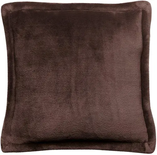 Facile extérieur：Coussin carré marron ébène en polyester Tender - 50 x 50 cm