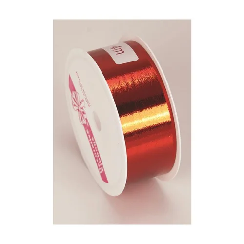 Facile à intégrer au jardin：Ruban métallisé en bobine coloris rouge 30 mm - 4 m
