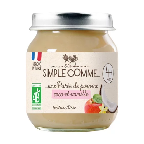 Qualité jardin：Pot pomme coco vanille bio Simple Comme - 125g