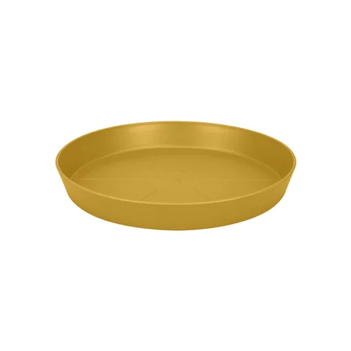 La solution pour vos extérieurs：Soucoupe en plastique recyclé jaune miel Elho Loft Urban - Ø 28 cm