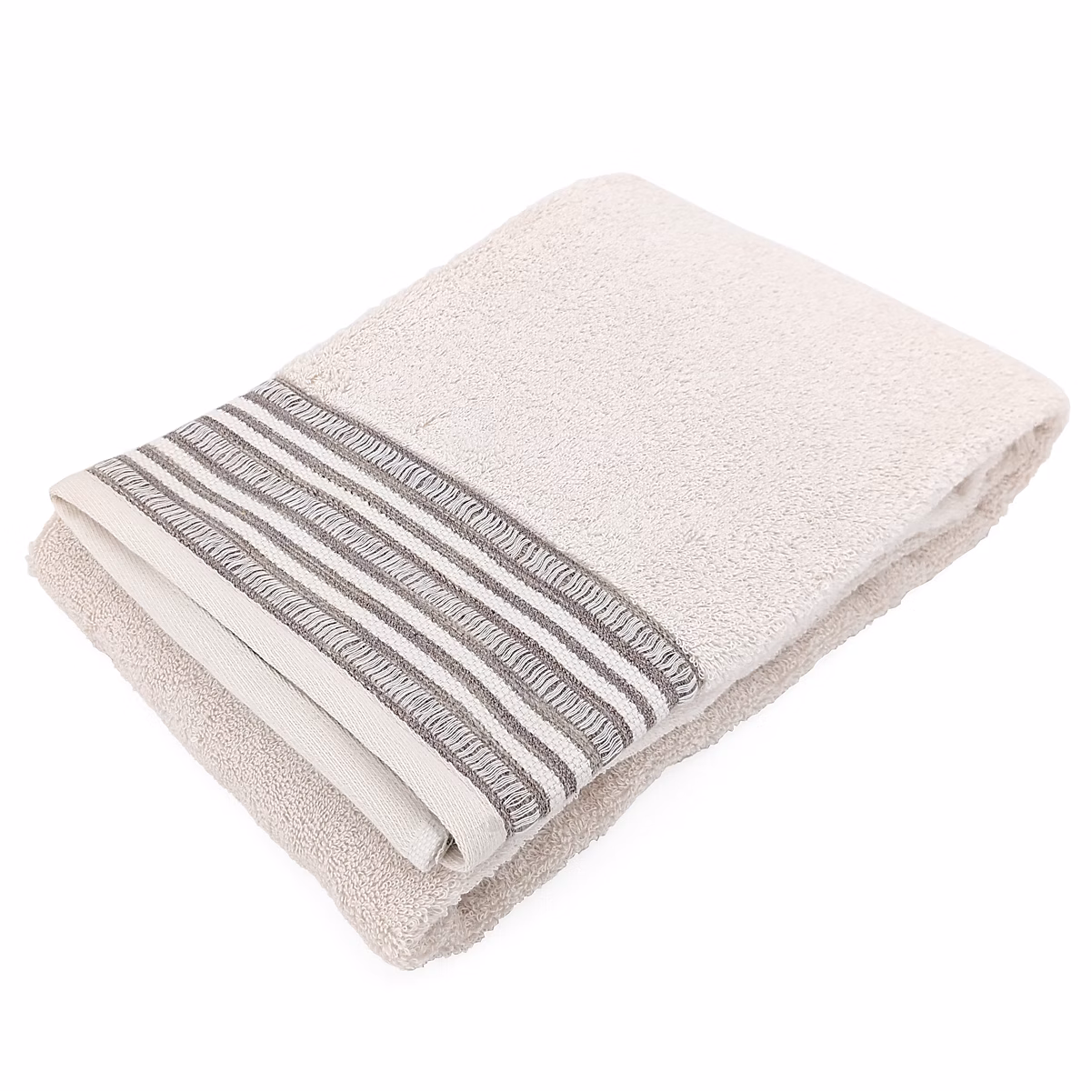 Drap de douche pur coton 70 × 140 cm 500g/m2 collection DRY beige
