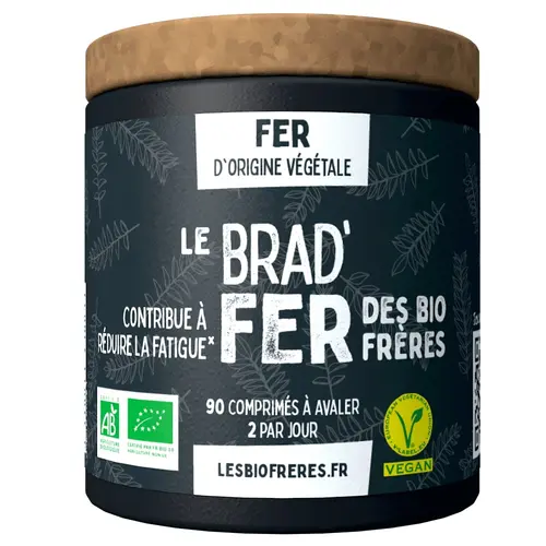 Solution nature：Fer d’origine végétale bio Les bio frères Brad’fer - 90 comprimés