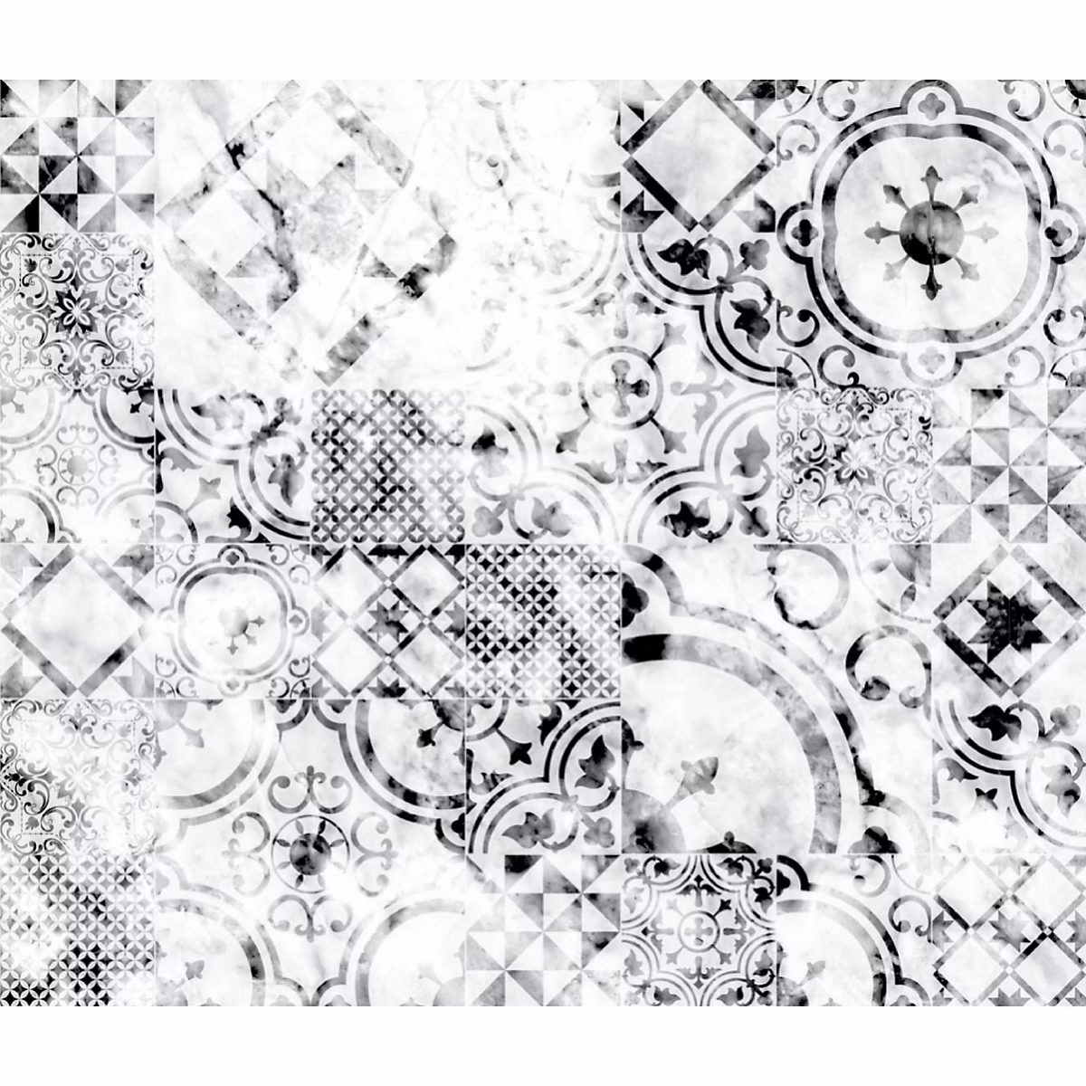 Crédence adhésive grand format effet marbre en aluminium Blanc | L. 70 x l. 60 x H. 0.3 cm – PATCH