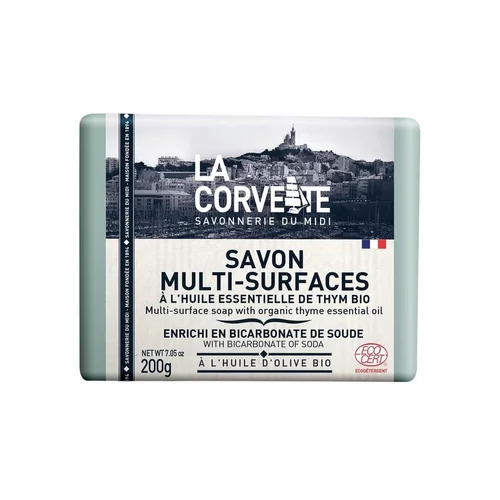 Pour la maison et le jardin:Savon multi-surfaces au thym bio La Corvette - 200 grammes
