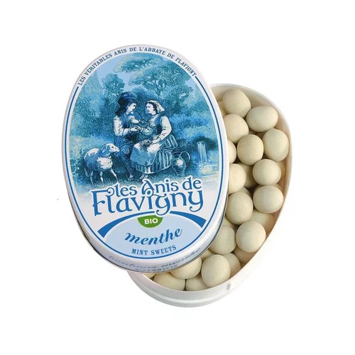 Solution jardin:Bonbons à la menthe Bio - boîte ovale 50 g