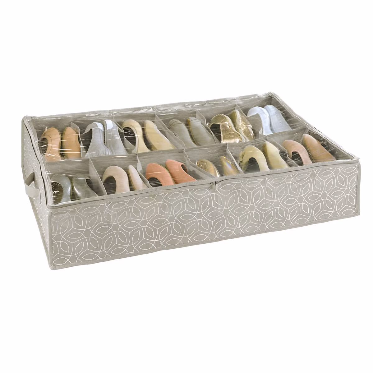 Boîte range chaussure 12 paires Gris – L. 74 x l. 60 x H. 15 cm, BILLY