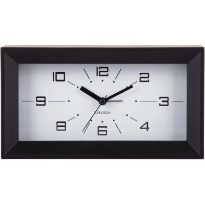 Réveil matin rectangulaire Lujo (Noir)