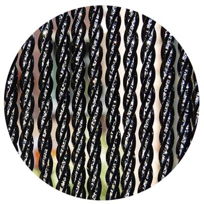 Rideau de porte en PVC noir Bellano (90 x 210 cm)