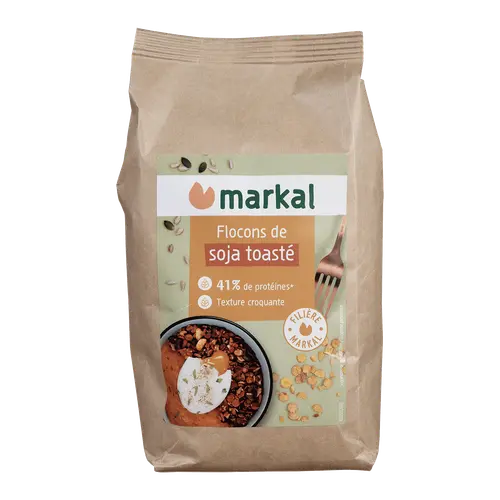 Style jardin：Flocons de soja toasté bio Markal - 500 g