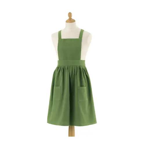 Jardin inspiration：Tablier en coton recyclé et polyester vert Eva - 95 x 85 cm