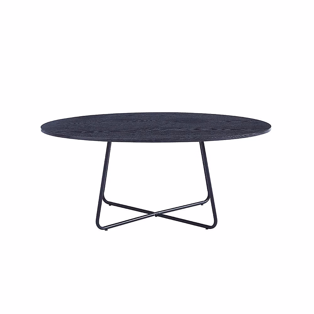 Table basse ovale NOVARIS 110 × 66 × 47 cm – Dark Oak