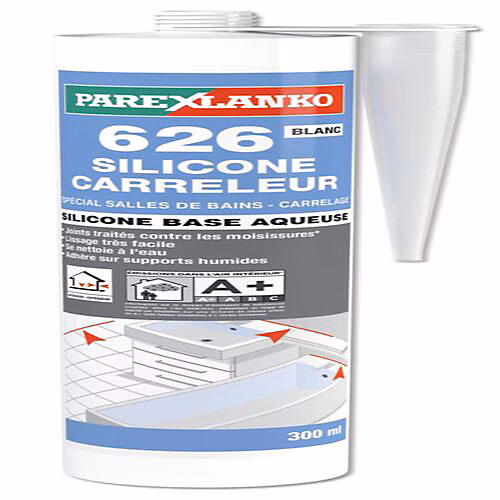 Mastic, cartouche joint et silicone – Mastic silicone carrelage 626 gris cartouche de 300 ml Réf. L626GRIS300 PAREXLANKO