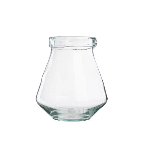 Pour un jardin bien équipé：Vase en verre recyclé transparent Jive - Ø 12,5 cm