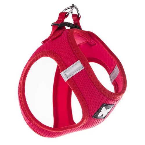 Malin extérieur：Harnais Mesh rouge pour chien - XS