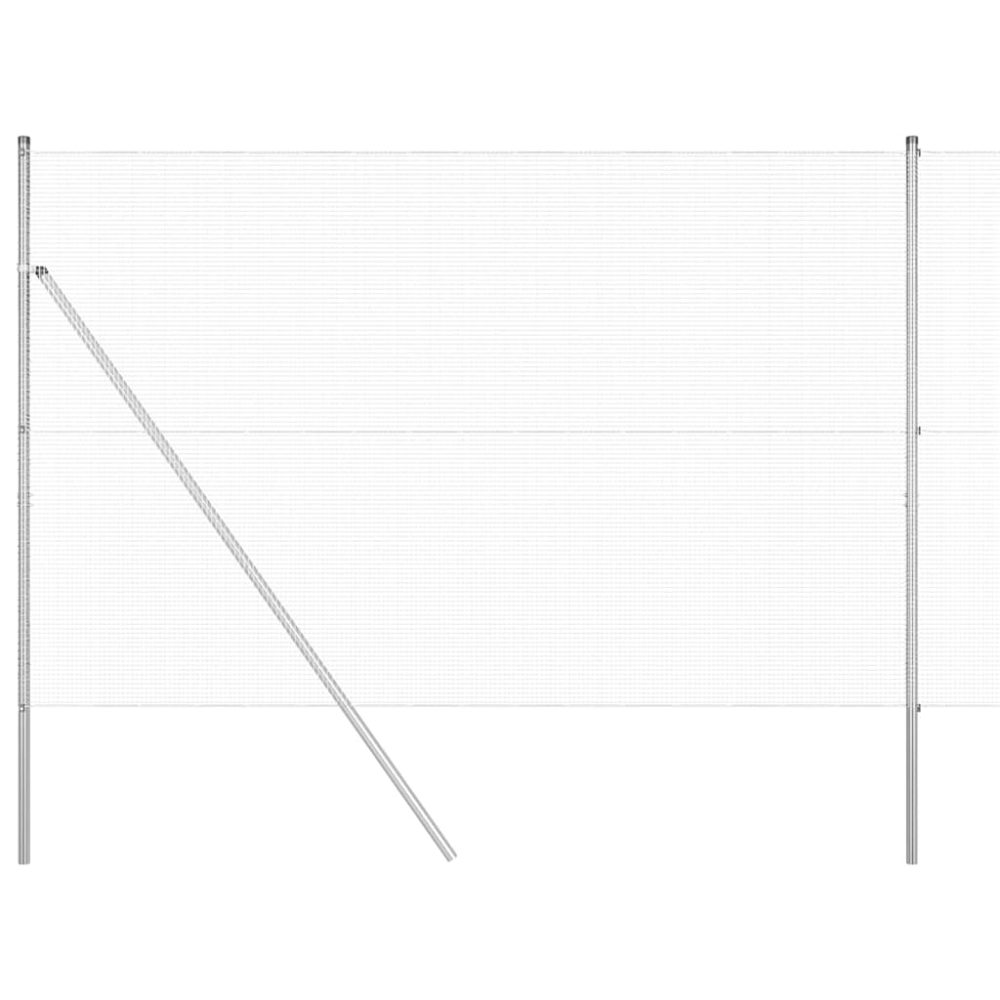 vidaXL Clôture en fils soudés pour fixation au sol 50 x 1,5 m Argenté – Aménagement du jardin