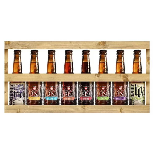 L’esprit jardin:Coffret bois 8 bières bio Brasseur Savoyard - 33 cl