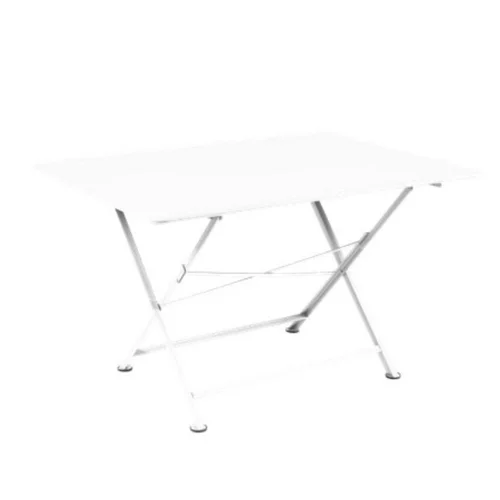 Pour votre espace vert：Table pliante Cargo FERMOB blanc coton L128xl90xh74