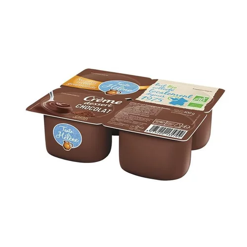 Pour transformer vos extérieurs:Lot de 4 desserts au chocolat bio Tante Hélène - 4 x 100 g