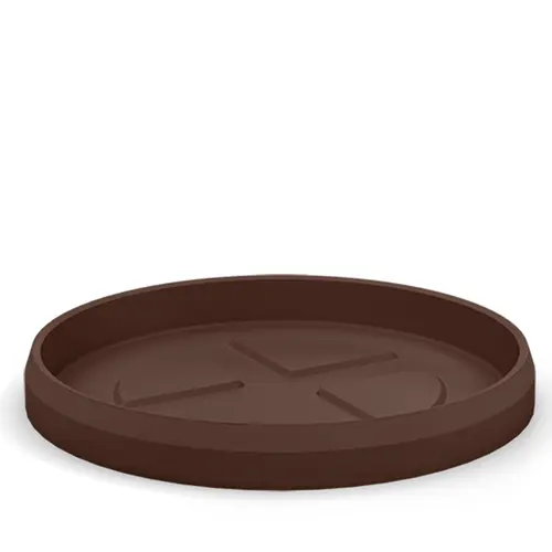 Pour organiser le jardin:Soucoupe ronde en plastique coloris bronze rouille Veca Tyle - Ø 53 cm