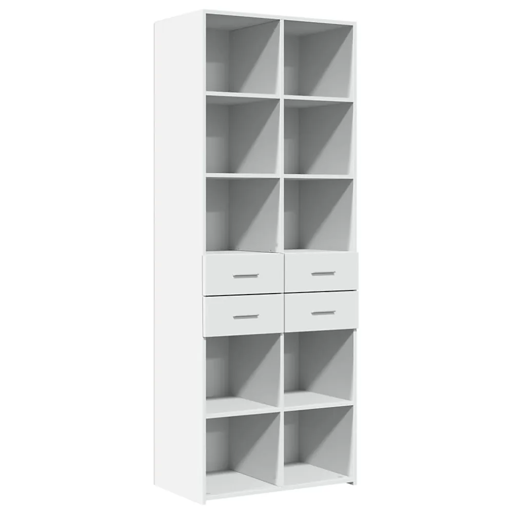 Buffet haut blanc 70x42 – 5 × 185 cm bois d'ingénierie vidaXL