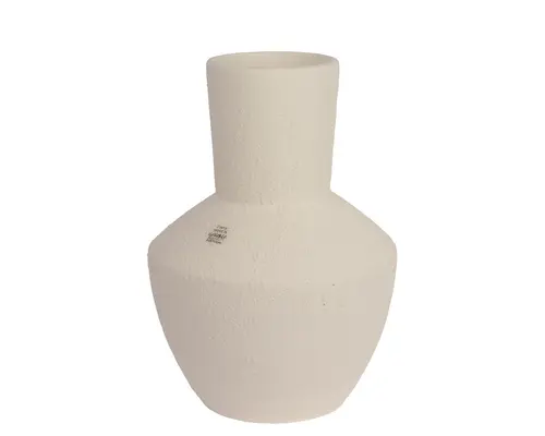 Pour un jardin plus agréable:Vase en terre cuite blanc - Ø 26 x H 35 cm