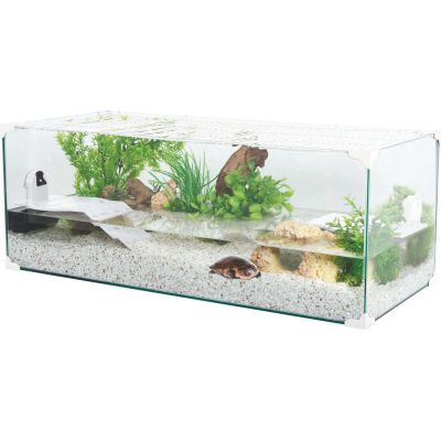 Terrarium pour tortue aquatique Karapas pro 120 litres (Blanc)