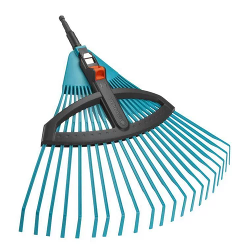 Une idée pratique pour le jardin:Balai à gazon réglable bleu Gardena Combisystem - 32 à 52 cm