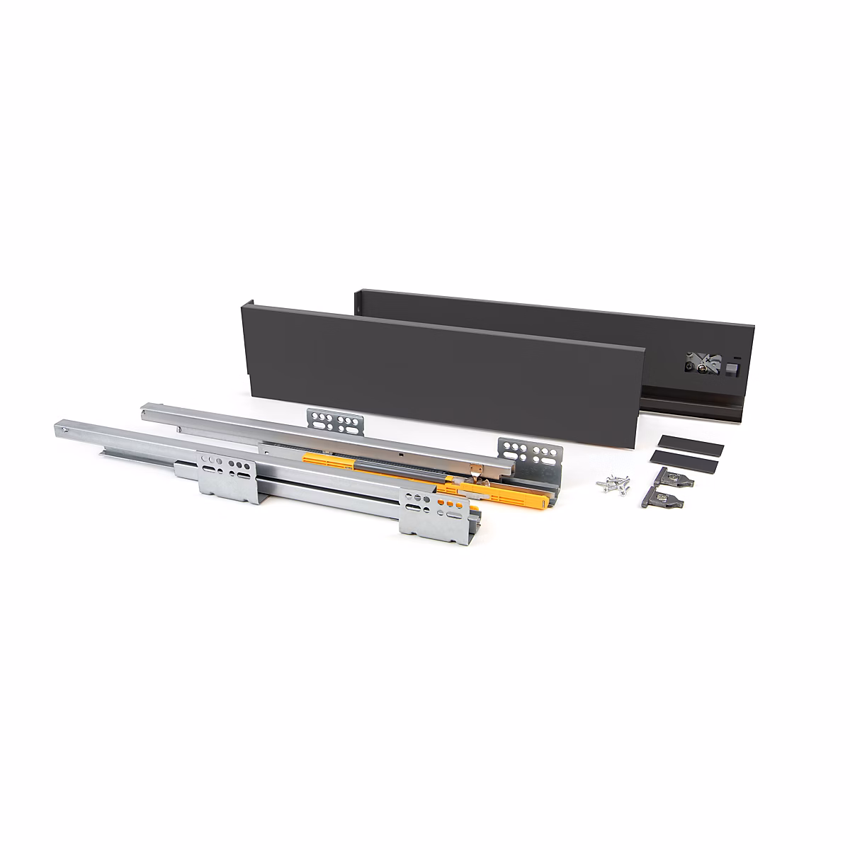 Emuca Tiroir extérieur Concept 30kg hauteur 138mm | profondeur 400mm – Acier – Gris antracite