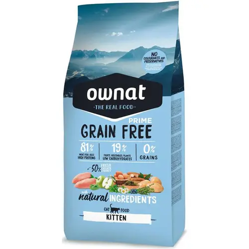 Facile jardin:Croquette pour chaton Grain Free Prime Ownat - 3 kg