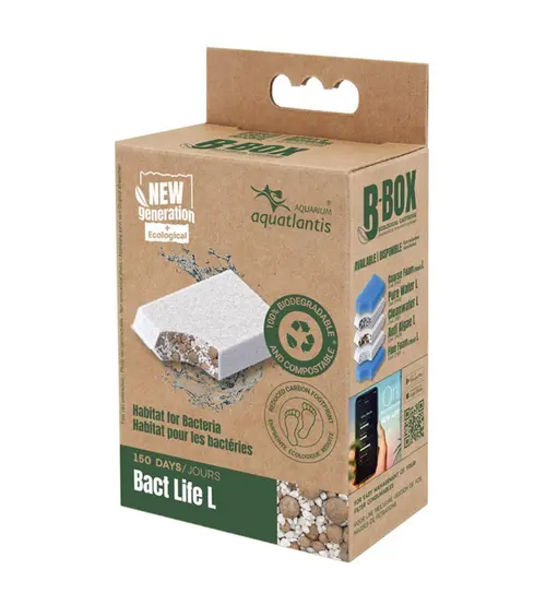 Facile au jardin:Masse filtrante pour aquarium coloris blanc Aquatlantis B-Box bact life support bactérien - Taille L