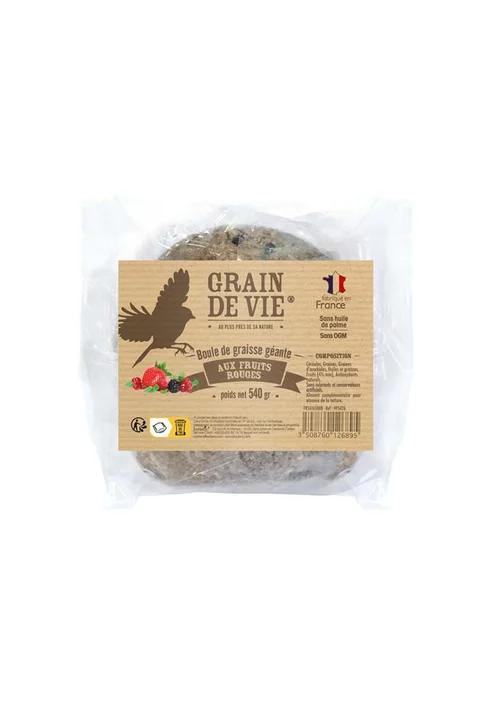 Jardin et confort:Boule de graisse géante aux fruits sans filet Grain de Vie - 540 g
