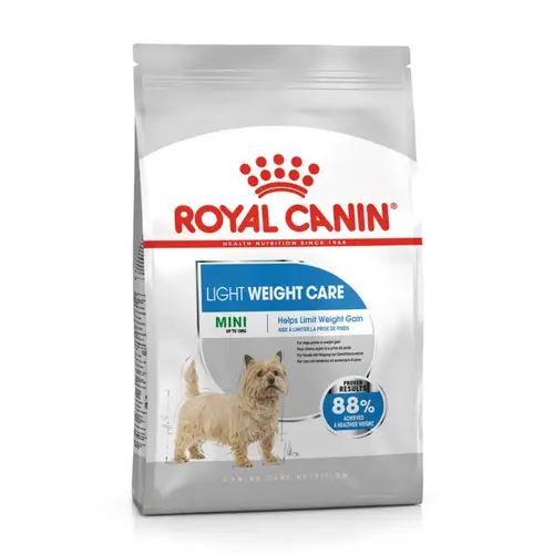 Une touche pratique au jardin：Croquettes pour chien adulte de petite taille Royal Canin Mini Light Weight Care - 3 kg