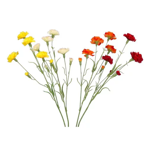 L’essentiel pour le jardin：Bouquet œillets par 5 fleurs artifcielles
