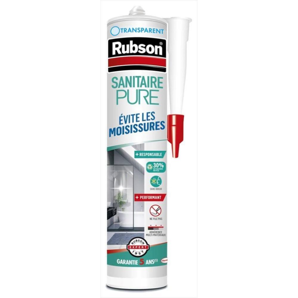 rubson Mastic d'étanchéité cuisine et bain pure sanitaire RUBSON transparent 280ml – Matériel de jardin