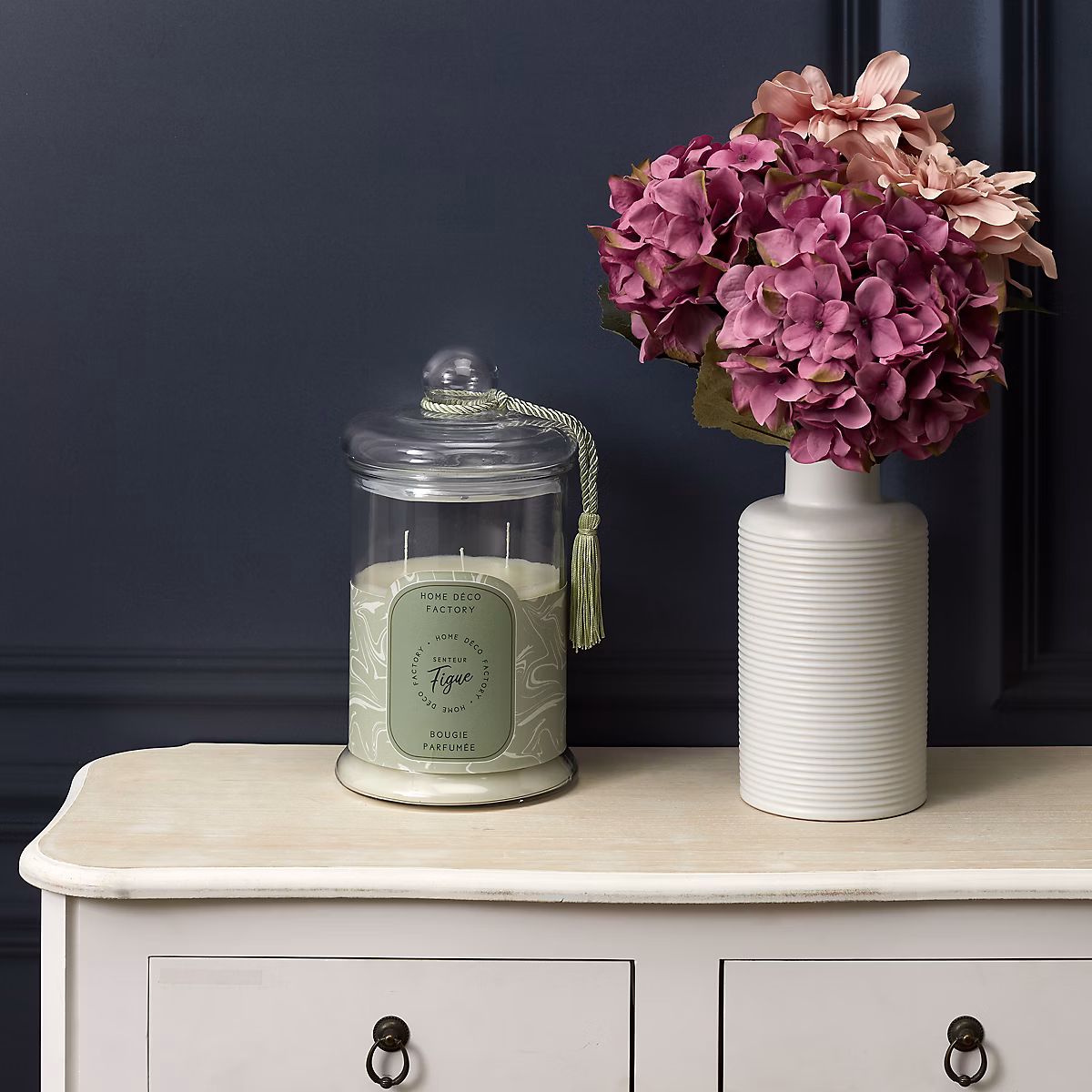 Bougie | HOME DECO FACTORY – Parfumée – Bonbonnière – Verte