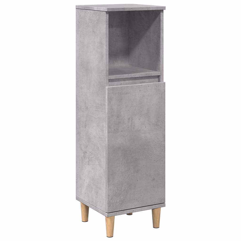 Armoire de salle de bain gris béton 30 × 30 × 100 cm vidaXL