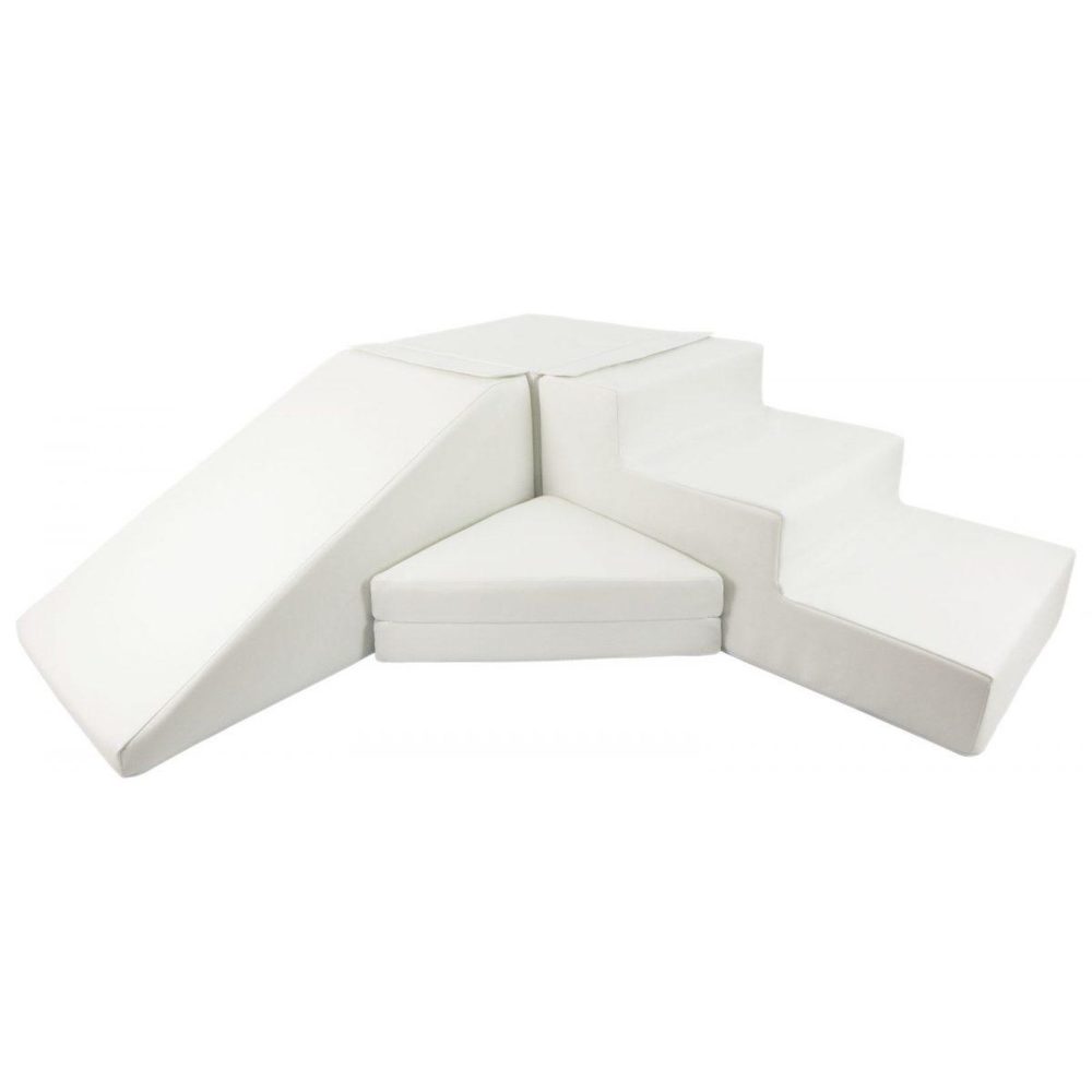 VELINDA Set de 4 blocs en mousse pour le jeu blanc – Solutions extérieures