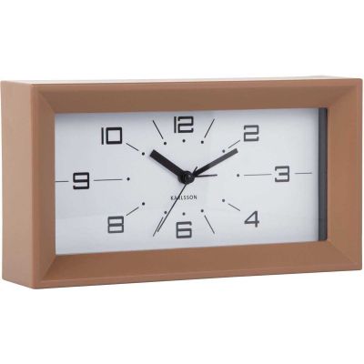 Réveil matin rectangulaire Lujo (Marron)