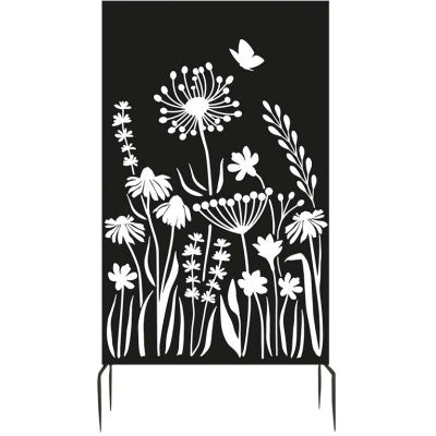 Brise vue treillis en fer (Motif floral)