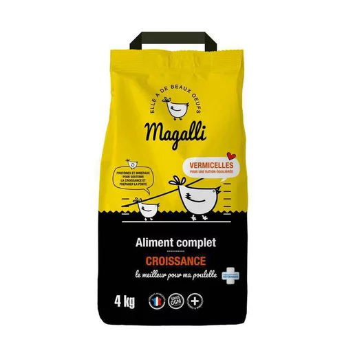 Univers végétal:Aliment complet de croissance pour volaille en sac jaune de 4 kg