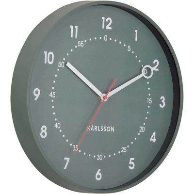Horloge murale en résine Fresco (Vert jungle)