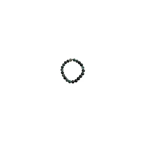 Solution nature:Bracelet agate vert mousse homme